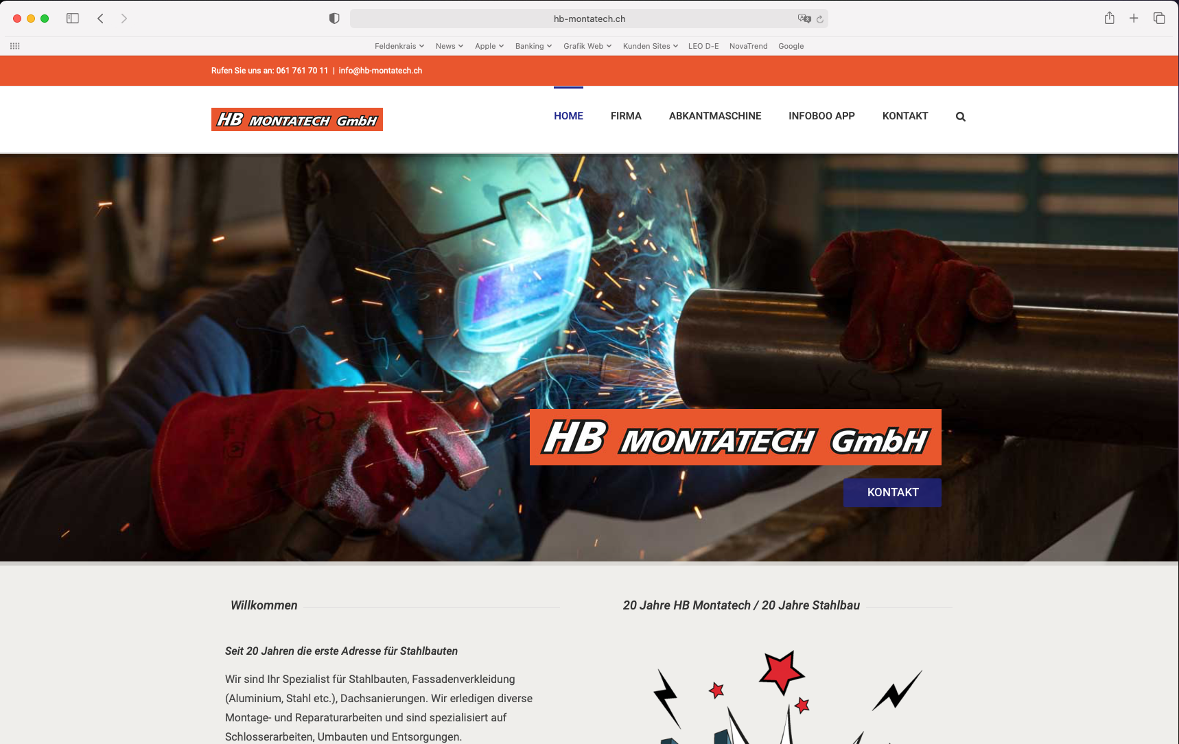 Website HB Montatech GmbH, Dittingen